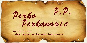 Perko Perkanović vizit kartica